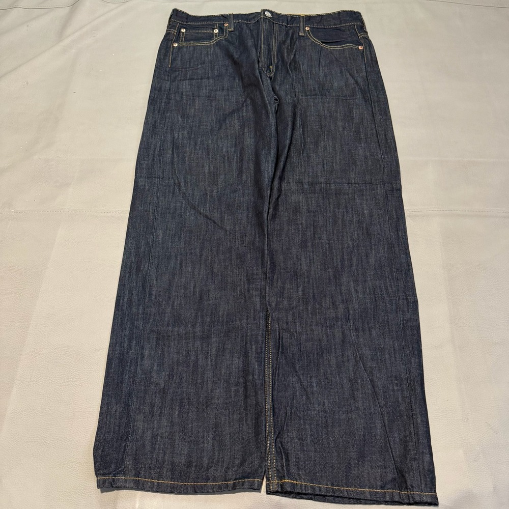Levis 569 Men Loose Straight Leg Jean Dark Wash Indigo Blue Denim Skate Y2K-7785